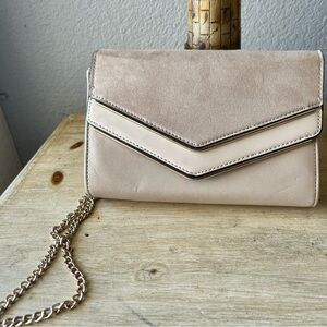 Aldo Beige and Cream Chain Clutch